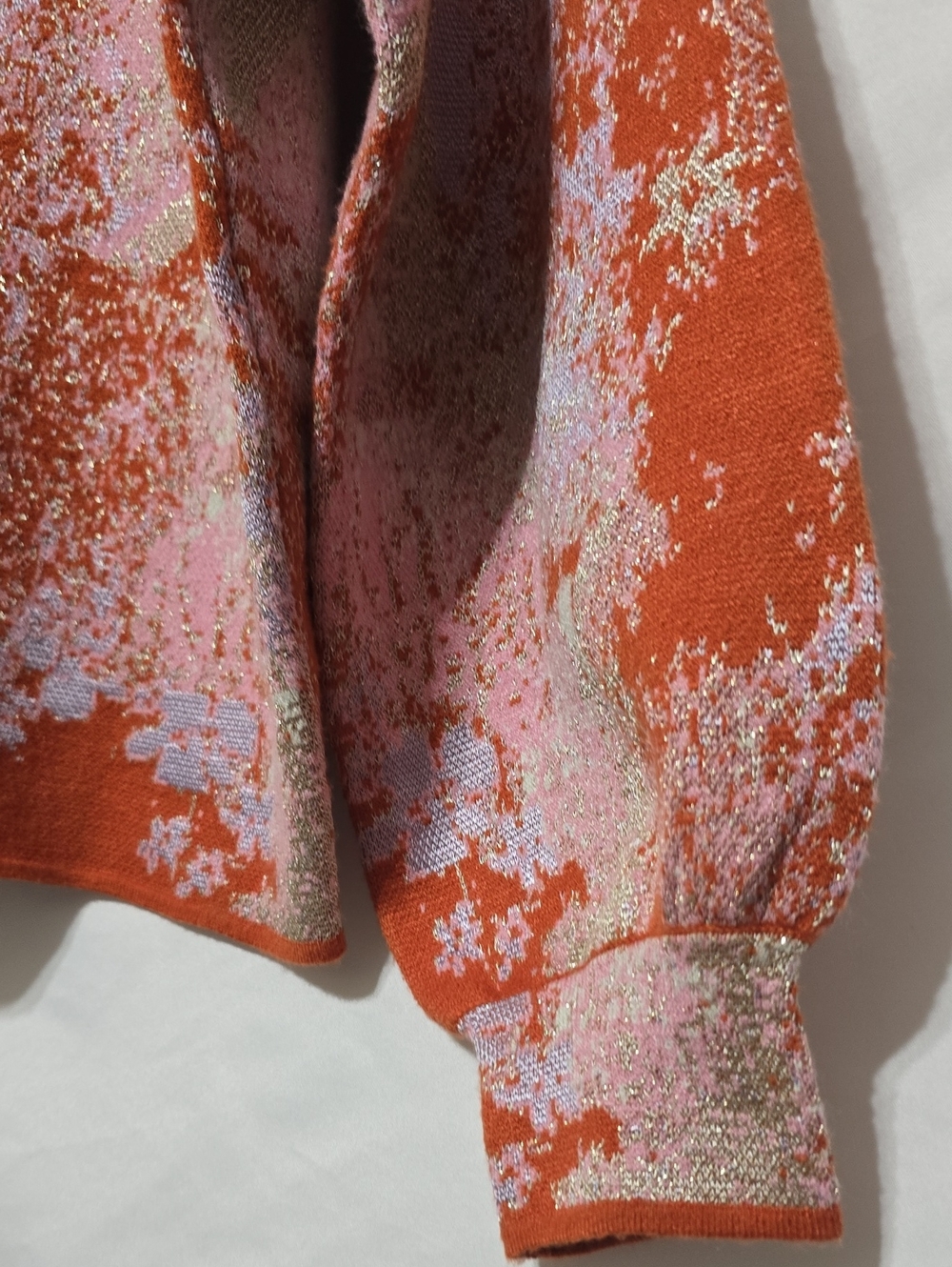 Anthro By Anthropologie The Beatriz Mock Neck Lurex Sweater Size Small - Picture 6 of 10